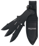Cold Steel CSTH80KVC3PK Throwing Knives  Set of 3 Fixed 8" Drop Point Plain Black Oxide 420 Stainless Steel Blade, Includes Sheath