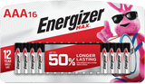 Energizer E92LP16F3 AAA Max Black/Silver 1.5V Alkaline Qty (16) Single Pack
