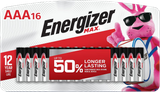 Energizer E92LP16F3 AAA Max Black/Silver 1.5V Alkaline Qty (16) Single Pack