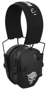 Walker's GWPRSEMT24PUN Razor Merica Muffs Punisher Polymer Over the Head Black