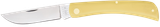 Case 00038 Sod Buster  Folding Skinner Plain Tumble Polish Carbon Steel Blade/Smooth Yellow Synthetic Handle
