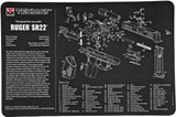 TekMat TEKR17RUGERSR22 Ruger SR22 Cleaning Mat Black/White Rubber 11"x17" Ruger SR22 Parts Diagram