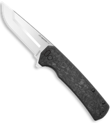 Outdoor Edge VX530A Razor VX5 EDC 3" Folding Plain Satin 420J2 SS Blade, Black Carbon Fiber/G10 Handle