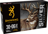 Browning Ammo B192630061  Silver 30-06Springfield 180gr Plated Soft Point 20 Per Box/10 Case