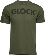 Glock AP96157 Caliber Tee  Military Green Ringspun Cotton Short Sleeve Medium