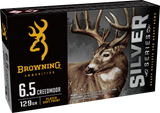 Browning Ammo B192600651  Silver 6.5Creedmoor 129gr Plated Soft Point 20 Per Box/10 Case