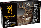 Browning Ammo B192600651  Silver 6.5Creedmoor 129gr Plated Soft Point 20 Per Box/10 Case