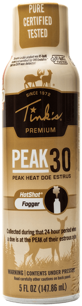 Tinks W5503 Peak30 Hot Shot Deer Doe In Estrus Scent 5 oz Fogger
