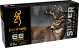 Browning Ammo B192600681  Silver 6.8Western 170gr Plated Soft Point 20 Per Box/10 Case