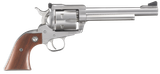 Ruger 0319 Blackhawk  357 Mag 6 6.50" Satin Stainless Steel Barrel, Cylinder & Frame, Hardwood Grip, Transfer Bar Safety, Exposed Hammer