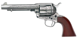 Taylors & Company 550927 1873 Cattleman 45 Colt (LC) Caliber with 5.50" Barrel, 6rd Capacity Cylinder, Overall White Floral Engraved Finish Steel & Walnut Grip