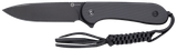 Civivi Knives C2105A Elementum  3.98" Fixed Plain Black Stonewashed D2 Steel Blade, 4.50" Black G10 Handle