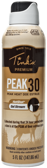 Tinks W6264 Peak30 Hot Shot Deer Doe In Estrus Scent Gel 5 oz Gel Stream