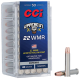 CCI 22WMRUP Uppercut  22WMR 40gr Jacketed Hollow Point 50 Per Box/40 Case