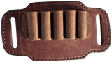 1791 Gunleather HNTABS12BRWA Ammo Belt Slide Brown Leather 12 Gauge