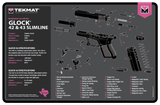 TekMat TEKR17GLOCKG3PNK Glock Gen 3 Cleaning Mat Pink Rubber 11"x17" Glock Gen 3 Parts Diagram