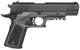 Recover Tactical CC3P0401 Frame Grip  Gray Polymer Frame with Interchangeable Black & Gray Panels for Standard Frame 1911