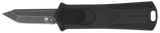 CobraTec Knives CALI952BLKTNS 952 *CA Compliant 1.75" OTF Tanto Plain Stonewashed D2 Steel Blade, 3" Black Anodized Aluminum Handle