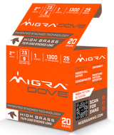 Migra Ammunitions M20LF7.59  Dove 20Gauge 2 3/4" 1oz 7.5/9Shot 25 Per Box/10 Case