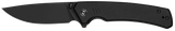 Civivi Knives C24012-1 Merit  3.28" Folding Drop Point Plain Black Stonewashed 14C28N Steel Blade, Black Textured G10 Handle