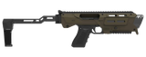 Meta Tactical Llc MX1-PS-GR MX-1 Conversion Kit Compatible w/Glock, OD Green Aluminum Frame w/M-LOK & Picatinny Rail, Black Polymer Folding Stabilizer