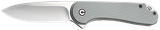 Civivi Knives C907B Elementum  2.96" Folding Tanto Plain Black Stonewashed D2 Steel Blade, 4.03" Gray Textured Micarta Handle