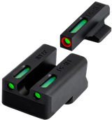 TruGlo TGTG13RS3PC TFX Pro  Green Tritium & Fiber Optic Orange Outline Front Sight Green Tritium & Fiber Optic Rear Sight