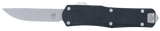 CobraTec Knives SBLKFSXGEN3DNS FS-X Gen III Small 2.75" OTF Drop Point Plain Stonewashed D2 Steel Blade, 3.88" Aluminum Handle