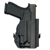 Rounded Gear GLKG4348TLR7CFRHOWBPDL  Paddle Holster OWB Black Carbon Fiber Kydex Fits Glock 43/48 Right Hand