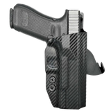 Rounded Gear GLK172231CFRHOWBPDL  Paddle Holster OWB Black Carbon Fiber Kydex Fits Glock 17 Right Hand