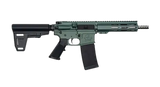 Great Lakes Firearms GL15223SSPBCHG AR-15  223 Wylde 30+1 7.50" Black Nitride Threaded Barrel, M-LOK Handguard, Charcoal Green Cerakote Aluminum Receiver w/Picatinny Rail, Black Polymer Mil-Spec Grip