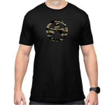Magpul MAG1292-001-S Tiger Stripe Icon  Black Cotton/Polyester Short Sleeve Small