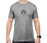Magpul MAG1115-041-2XL Icon Logo  Stone Gray Heather Cotton/Polyester Short Sleeve 2XL