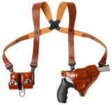 Galco MCII126 Miami Classic II Shoulder System Shoulder Size Fits Chest Up To 56"/S&W N Frame M29/629 Tan Steerhide Right Hand