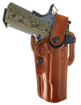 Galco APO224R APO Strongside/Crossdraw OWB Tan Steerhide Fits Glock 17 Gen1-5 Belt Holster Mount Right Hand