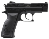 SAR USA P8SBL P8S  Compact 9mm Luger 17+1 3.80" Black Ported Steel Barrel, Black Steel Ported/Serrated Slide, Black Oxide Steel Frame w/Beavertail, Black Polymer Grip, Right Hand