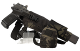 Cole-tac VWX110 Varmint Wrangler XL Pistol Holder Chest MultiCam Black Left Hand