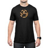 Magpul MAG1527-001-L Raider Camo Icon CVC  Black Cotton/Polyester Short Sleeve Large