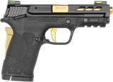 Smith & Wesson 12719 Performance Center M&P Shield EZ M2.0 380 ACP 3.80" 8+1 Black Black Armornite Stainless Steel Slide Black Polymer Grip Gold Colored Accents