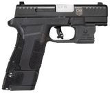 Diamondback DB0301P001 DBAM29 Sub-Compact 9mm Luger 3.50" 12+1,17+1 Overall Black Finish with Serrated Nitride Stainless Steel Slide, Polymer Grip & Picatinny Rail Includes Viridian Laser & Holster