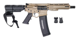 ATI ATIGAX5567MLCFDE30 Alpha Maxx  5.56 NATO 30+1 7.50" Black Threaded Barrel, Flat Dark Earth Receiver w/Picatinny Rail, M-LOK Handguard, Black Polymer Brace, A2 Grip