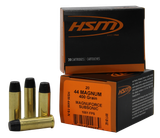 HSM 44M19N   44RemMag Subsonic 400gr Hard Cast Long Flat Nose 20 Per Box/20 Case