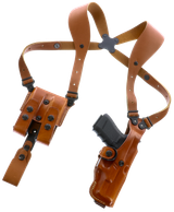 Galco VHS4212R VHS 4.0 Shoulder System Tan Leather Fits 1911 Fits 5" Barrel Ambidextrous