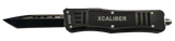 Xcaliber Knife Company  45 ACP  3.25" OTF Tanto Plain Black 440C SS Blade, 4.64" Steel Handle