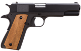 Taylors & Company 230003 1911  45 ACP Caliber with 5" Barrel, 7+1 Capacity, Overall Black Parkerized Finish Steel, Beavertail Frame, Serrated Steel Slide & Checkered Walnut Grip