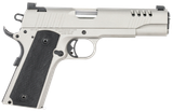 Auto-Ordnance 1911TCAC6 1911 A1  45 ACP 7+1 5" Savage Silver Cerakoate, Serrated/Ported Slide,  Black Rubber Grips, Fixed 3-Dot Combat Day Sights