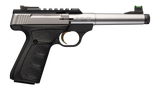 Browning 051618490 Buck Mark Plus Camper SR 22 LR 10+1 5.90" Matte Blued Bull Threaded Barrel, Picatinny Rail Receiver, Aluminum Frame, Black Overmolded UFX Grip