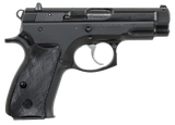 CZ-USA 01190 CZ 75 Compact 9mm Luger 10+1 3.75" Blued Steel Barrel, Black Serrated Steel Slide, Black Polycoat Steel Frame w/Beavertail, Black Polymer Grip