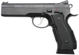 Cz Custom Shop 96336 A01-LD  9mm Luger 19+1 5" Match Grade Bull Barrel, Black Optic Cut/Serrated Steel Slide, Black Polycoat Steel Frame w/Beavertail, Black G10 Grip, Long Dustcover