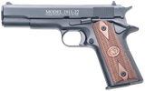 Chiappa Firearms 401038 1911-22  22 LR 10+1, 5" Black Steel Barrel, Blued Serrated Slide, Blued Aluminum Frame w/Beavertail, Stippled Walnut Grip, Manual Thumb Safety, Right Hand